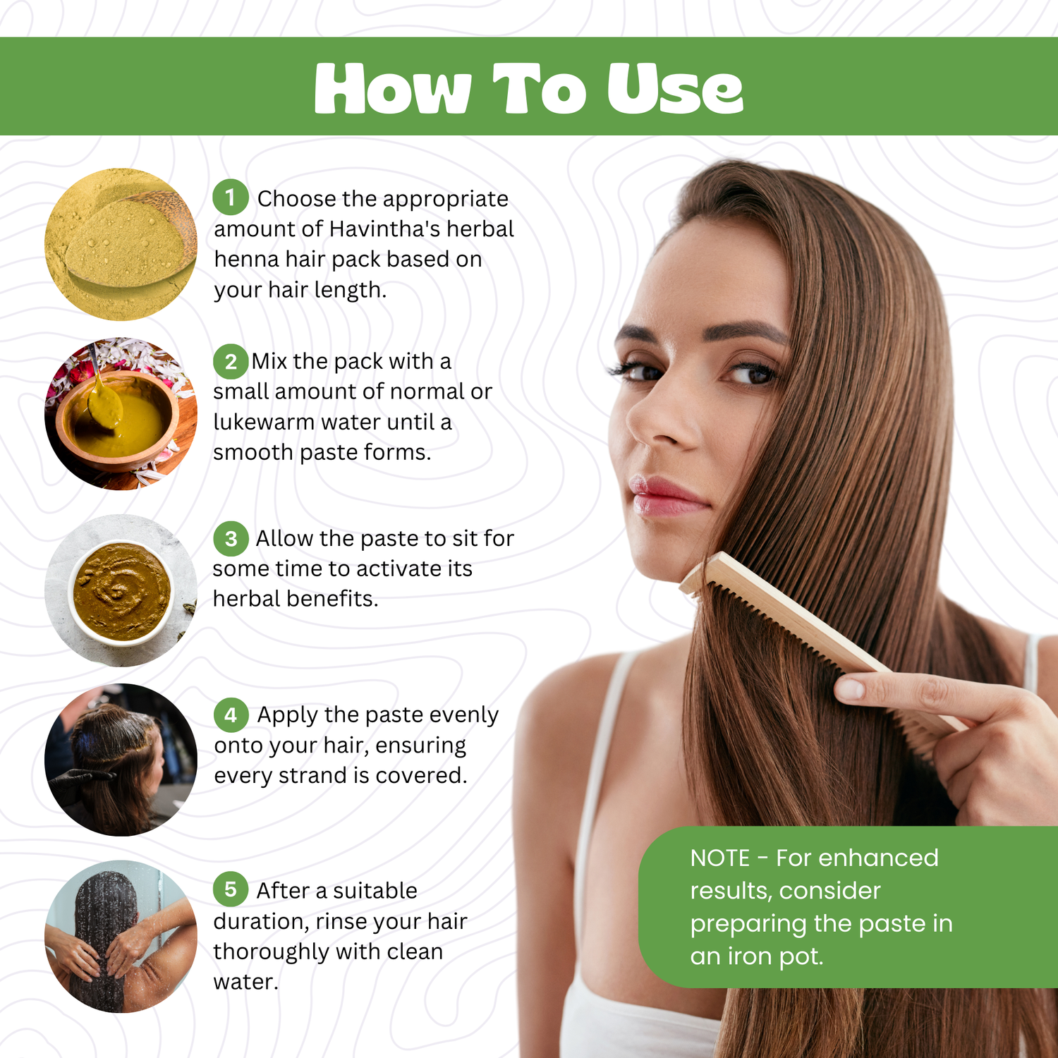 Havintha Herbal Henna Powder | Natural Hair Color | With Amla, Hibiscus, Neem, Green Tea | 8 oz | 250 Grams (JAR)