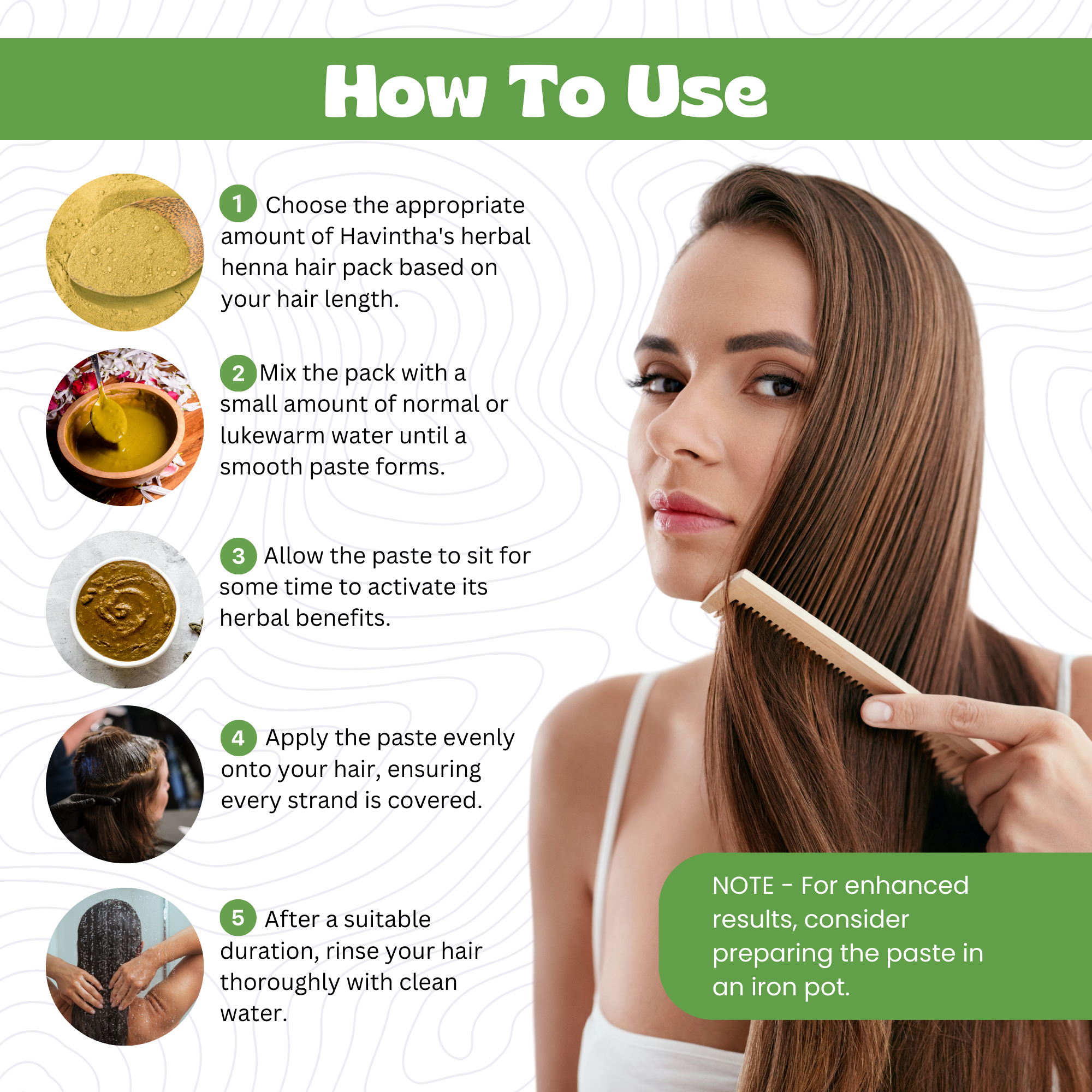 Havintha Herbal Henna Powder | Natural Hair Color | With Amla, Hibiscus, Neem, Green Tea | 8 oz | 250 Grams (JAR)
