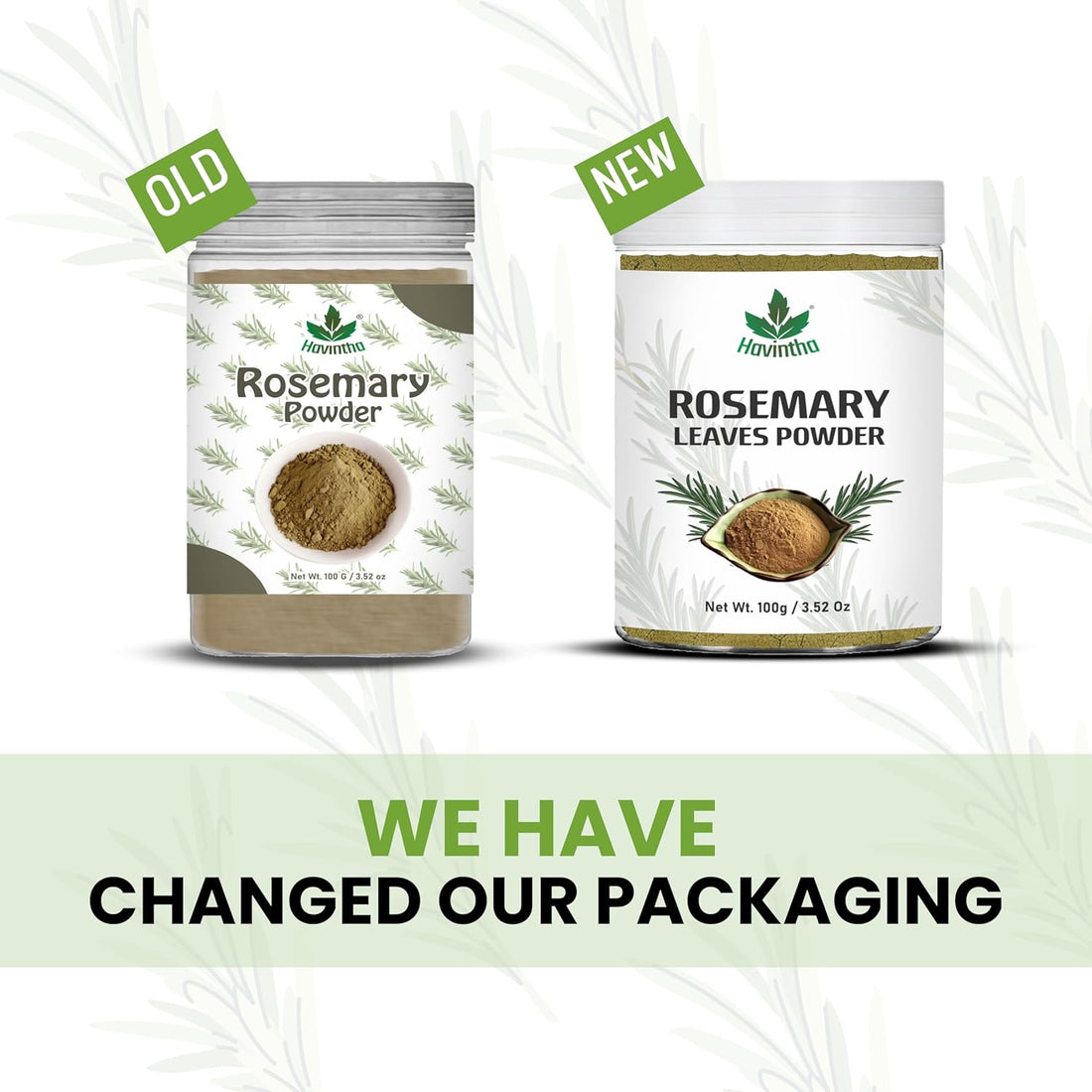 Havintha Natural Rosemary Powder For Shiny Hair|Rosemary powder for hair growth| Men &amp; Women - 3oz | 100gm