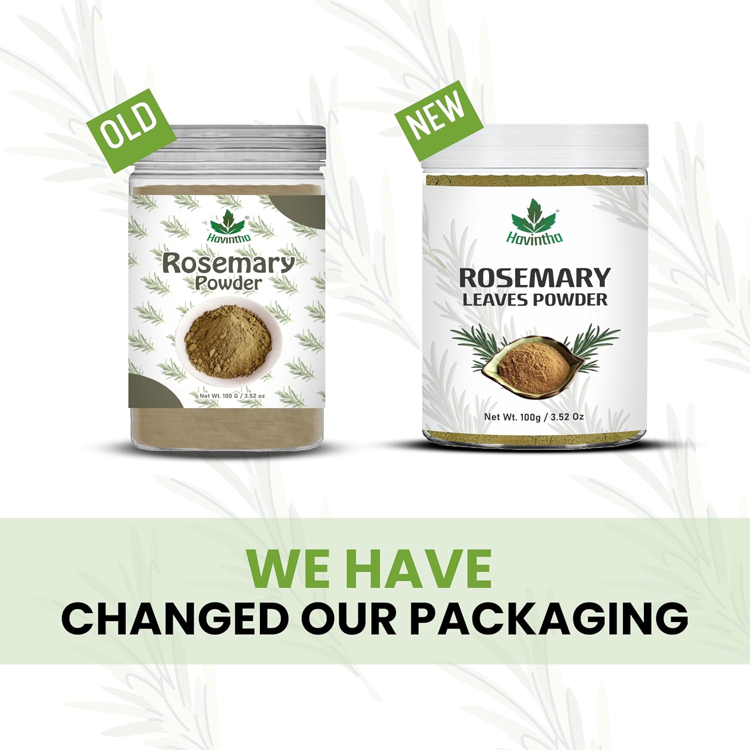 Havintha Natural Rosemary Powder For Shiny Hair|Rosemary powder for hair growth| Men &amp; Women - 3oz | 100gm