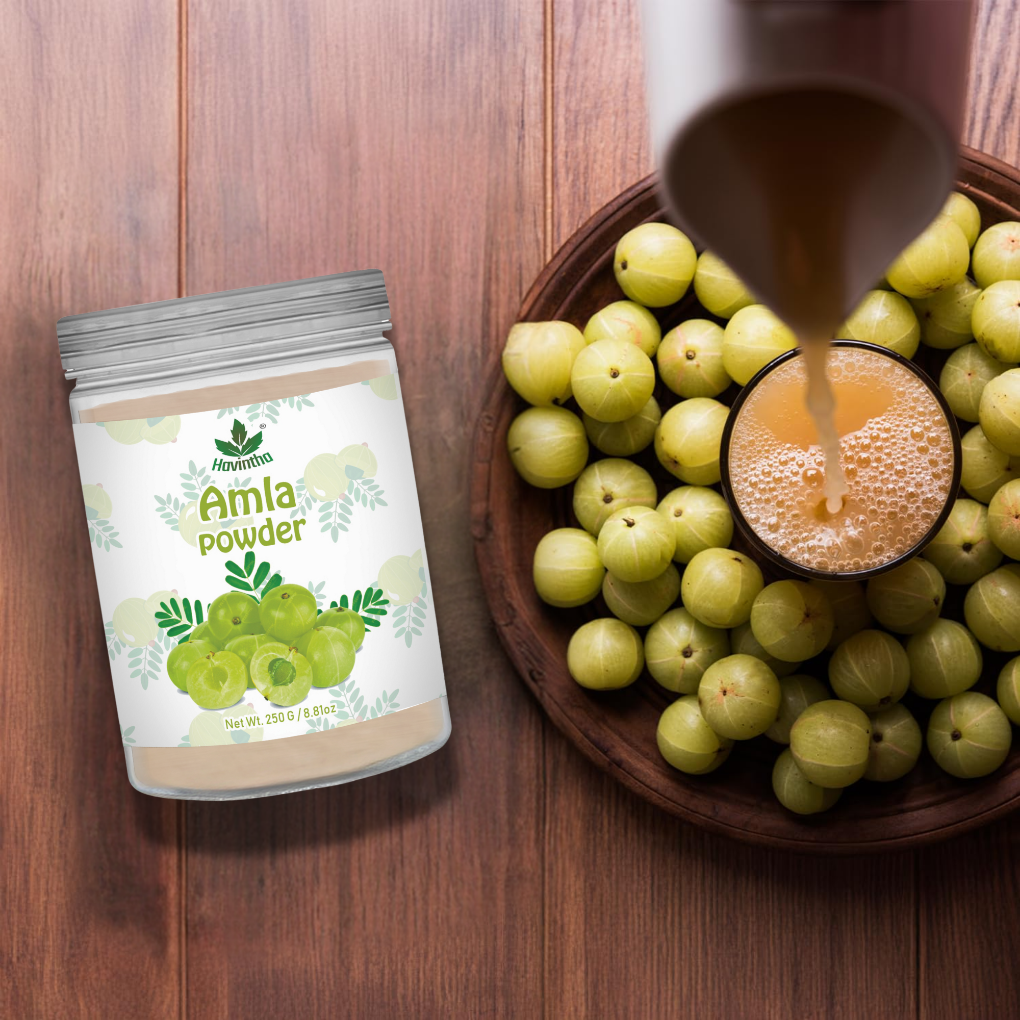 Havintha Natural Amla Powder |  8 oz | 250 Grams (JAR)