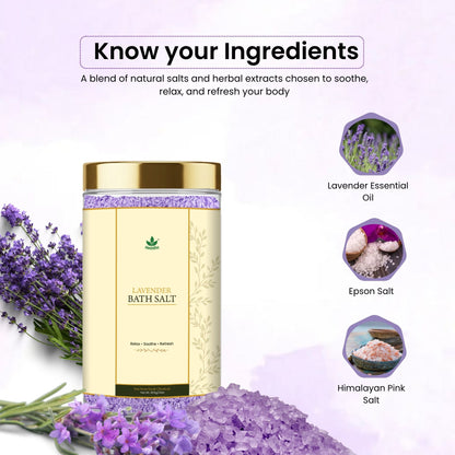 Havintha Lavender Bath Salts 908g | Epsom Salt for Relaxation, Stress Relief &amp; Foot Soak