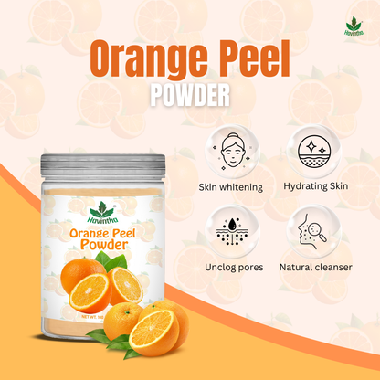 Havintha Natural Orange Peel Powder |For Bright Skin | All Skin type | 8 oz | 250 Grams (JAR)