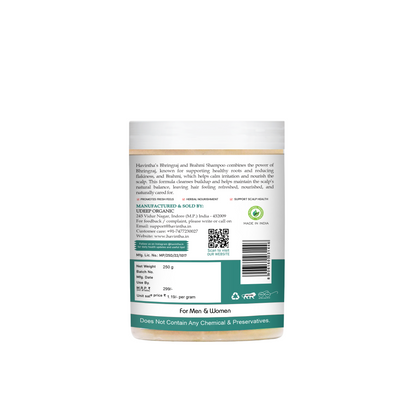 Natural Bhringraj &amp; Brahmi Shampoo Powder For Dandruff &amp; Scalp Problem | All Hair Types | Men &amp; Women - 8 oz | 250gm
