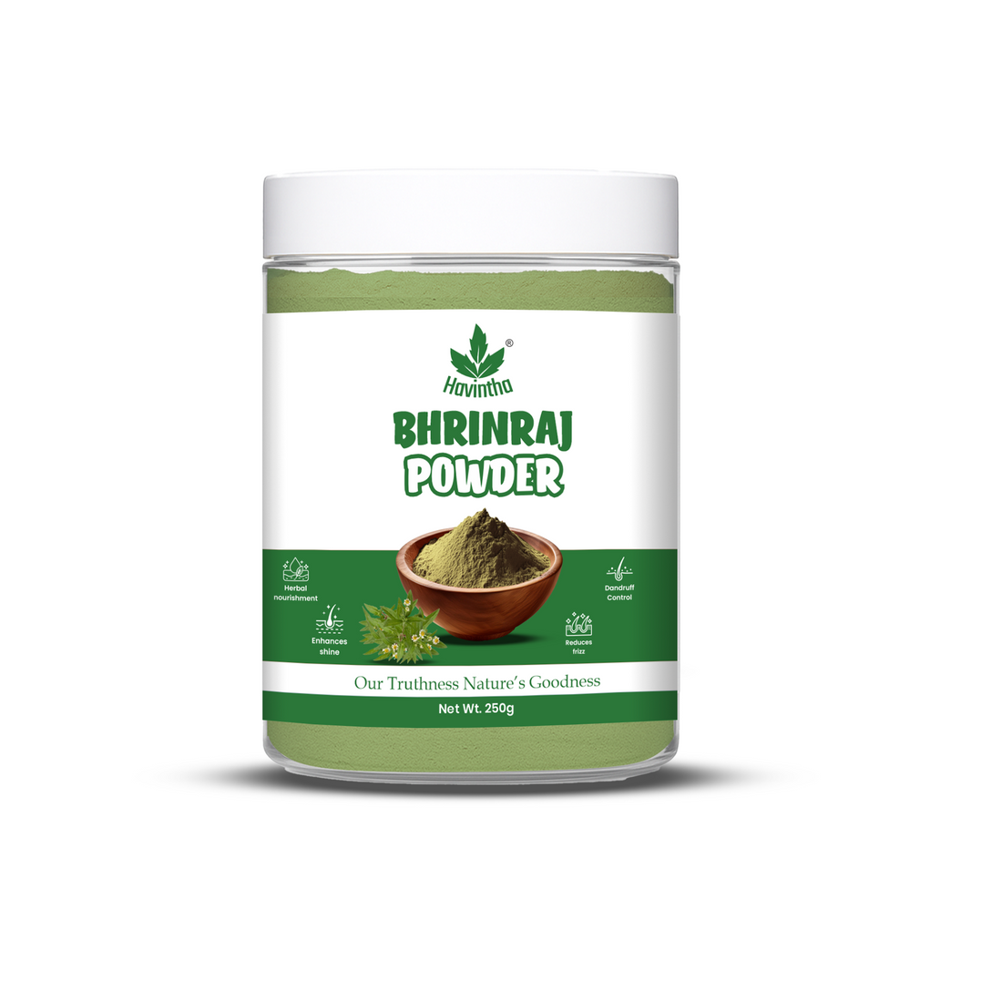 Bhringraj Powder For Hair Growth Split Ends Nourishment Dandruff Moisturising - 8oz | 0.5lb | 227g
