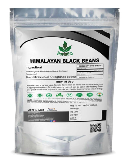 Havintha Natural Black Beans | Black Soybeans - 35oz, 1 Kg