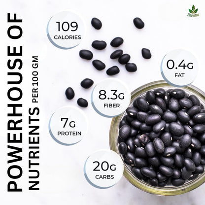 Havintha Natural Black Beans | Black Soybeans - 35oz, 1 Kg