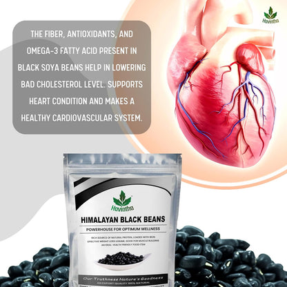 Havintha Natural Black Beans | Black Soybeans - 8oz, 250 Gm