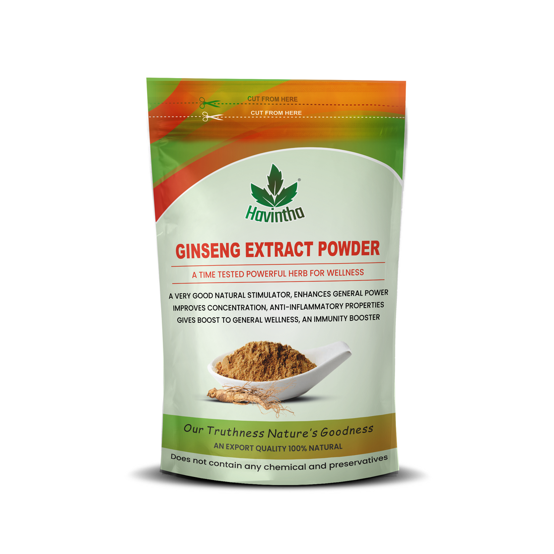 Havintha ginseng powder for boosting immunity energy - 3.5 oz | 0.2 lb | 100 gm