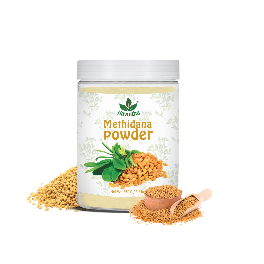 Havintha Natural Methidana Powder | For Strong &amp; Healthy Hair |  8 oz | 250 Grams (JAR)