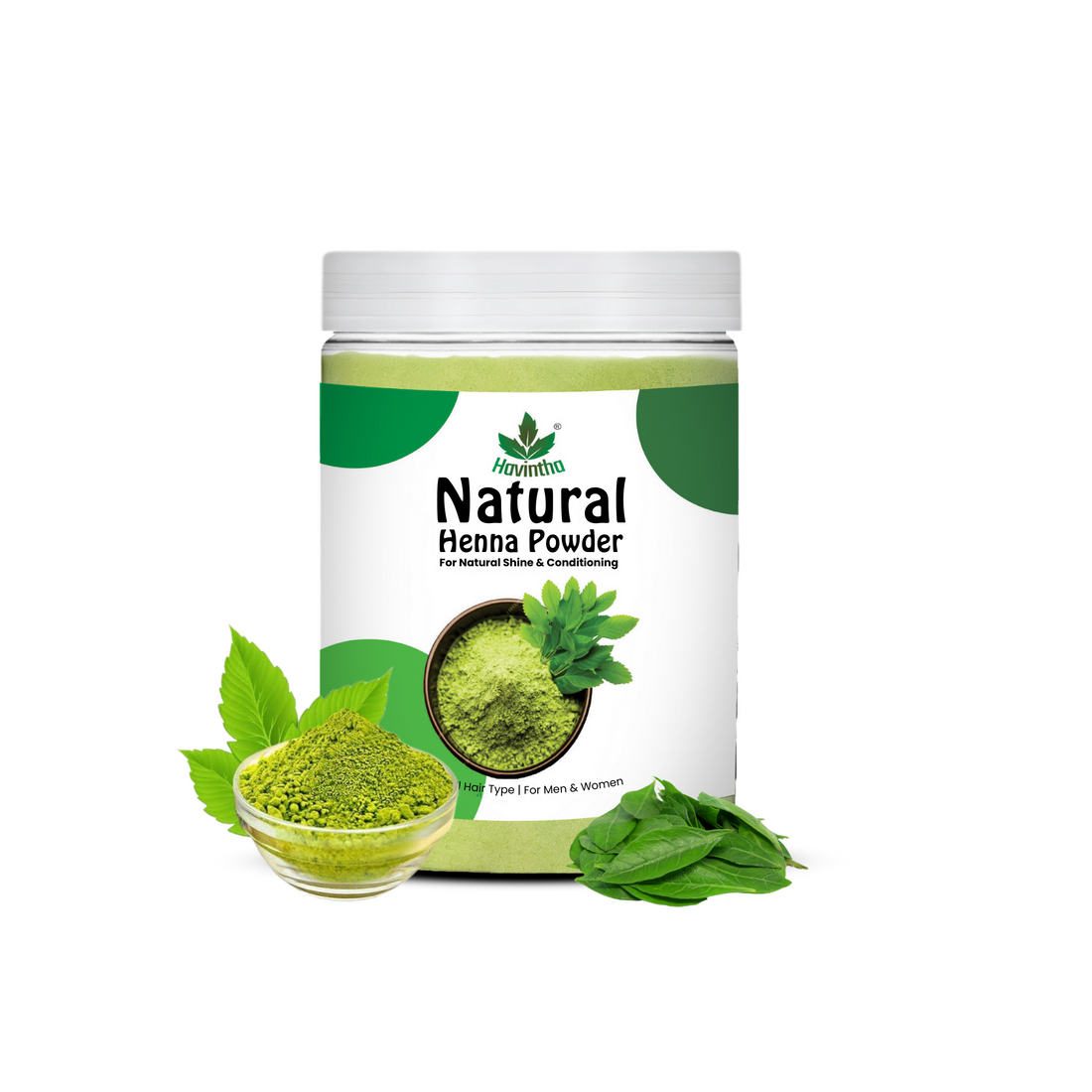Havintha Natural Henna Mehndi powder | Natural Hair Colour | For All Types Hair |  8 oz | 250 Grams (JAR)