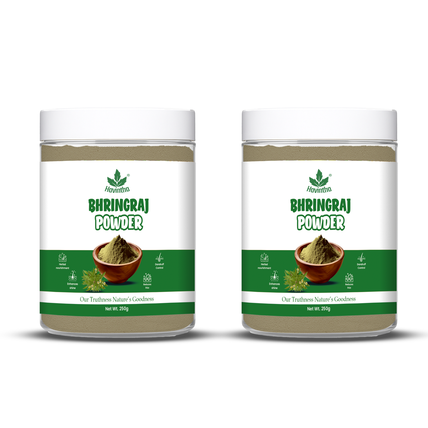 Bhringraj Powder For Hair Growth Split Ends Nourishment Dandruff Moisturising - 8oz | 0.5lb | 227g