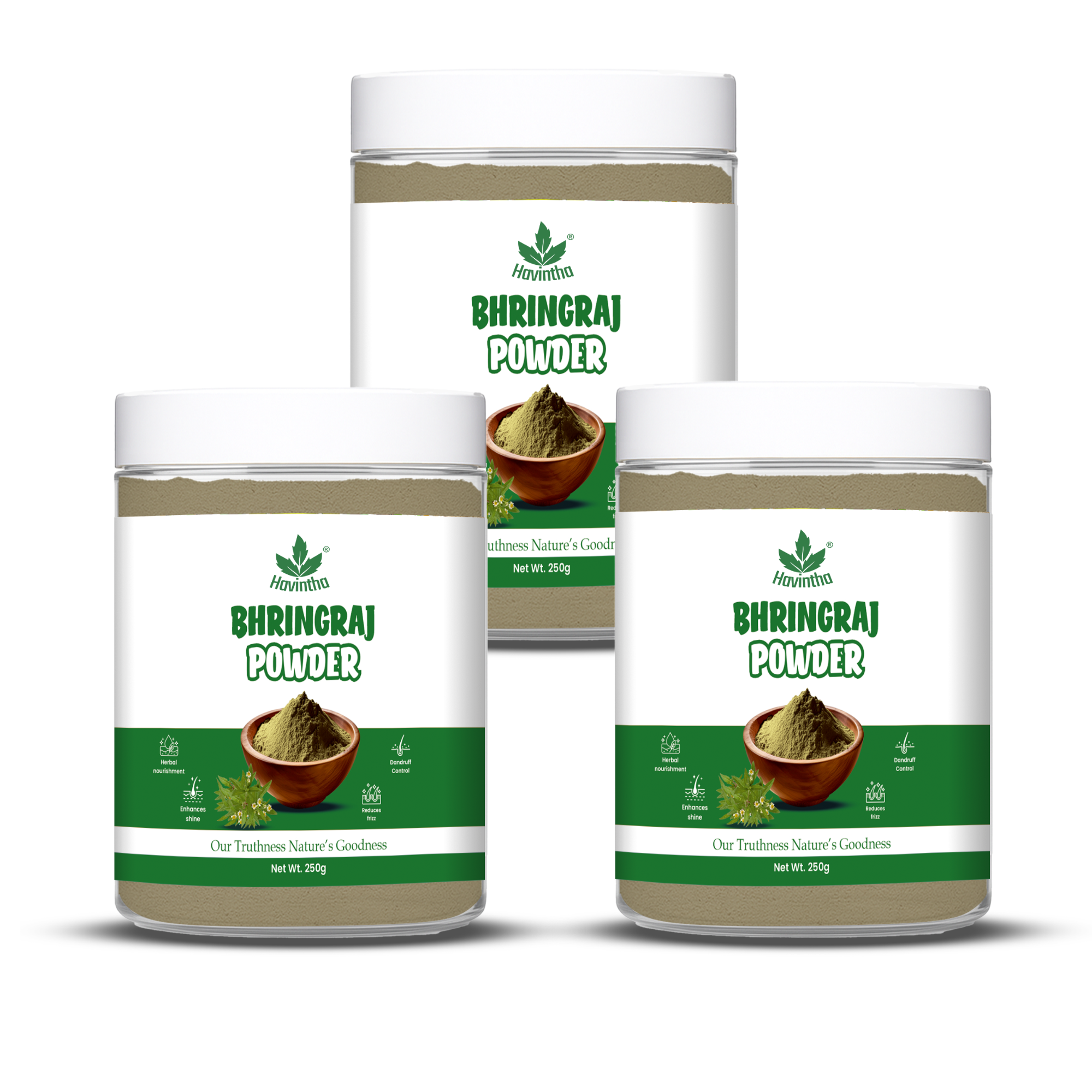 Bhringraj Powder For Hair Growth Split Ends Nourishment Dandruff Moisturising - 8oz | 0.5lb | 227g