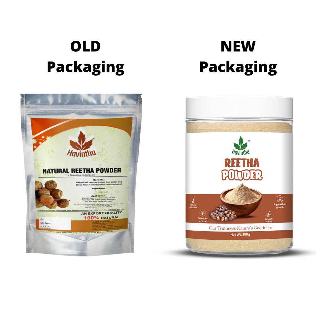 Havintha Natural Reetha Powder For Hair Wash - 8.81 oz | 0.5 lb | 250 gm