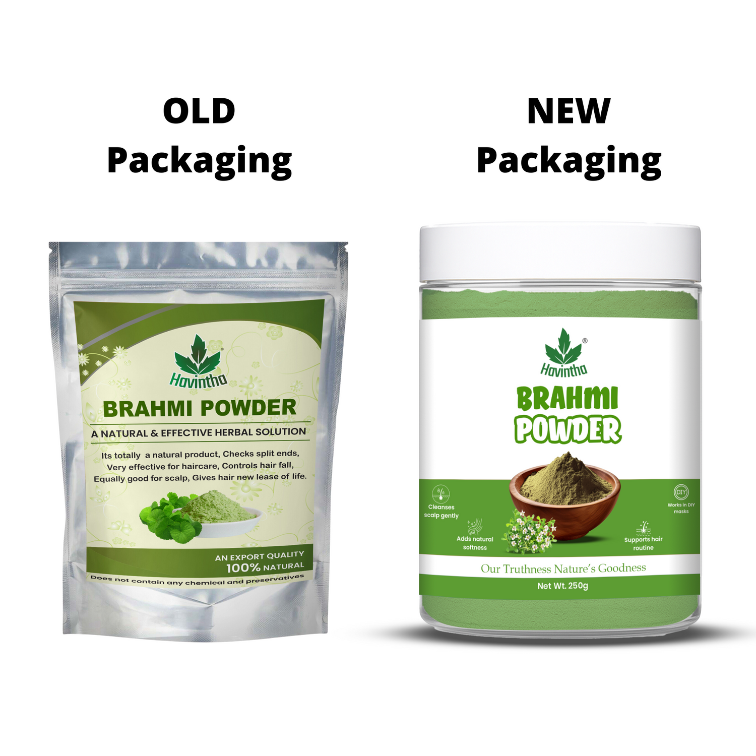 Havintha Natural Brahmi Powder for hair growth and Scalp Treatment - 8.81 oz | 0.5 lb | 250 gm