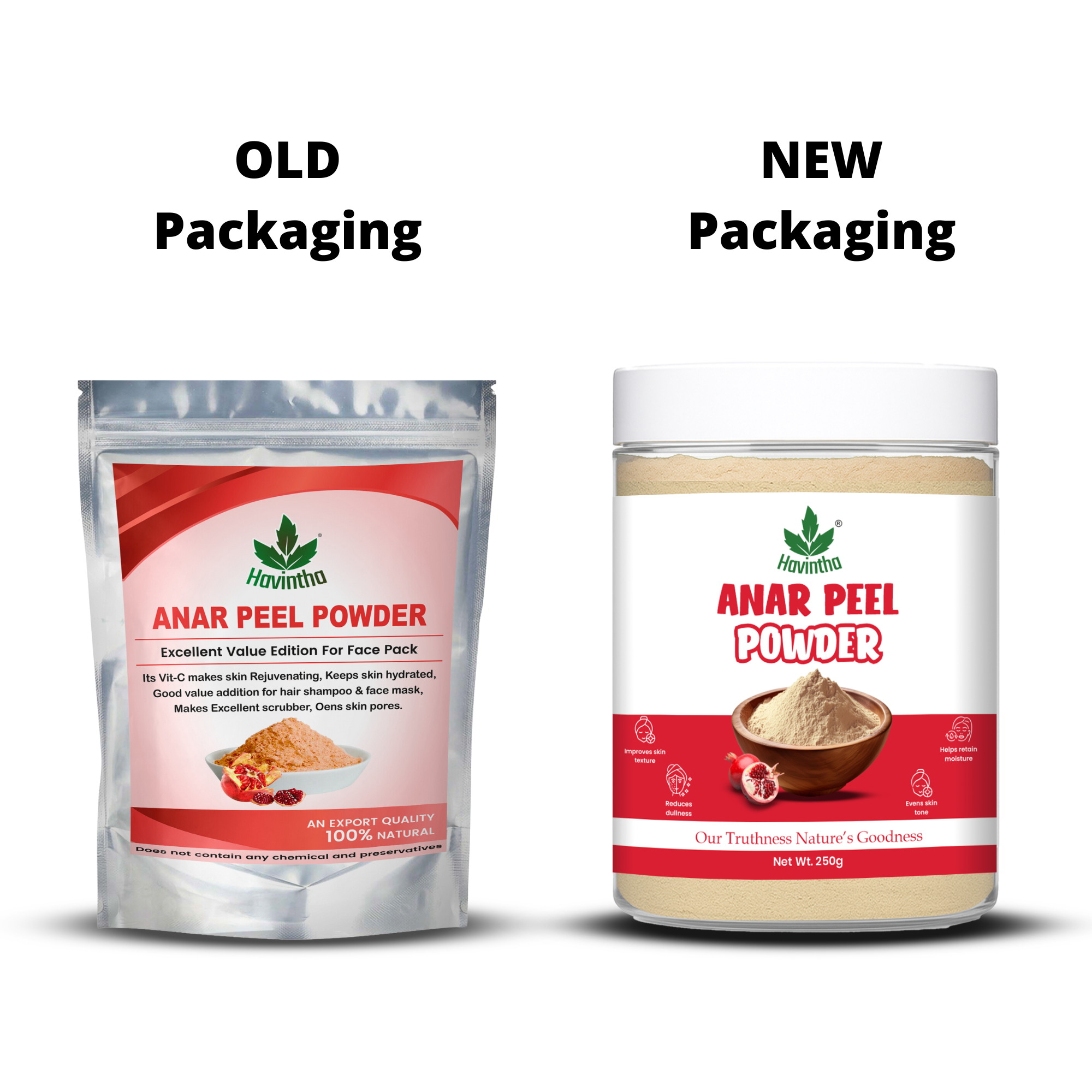 Havintha Natural Anar Chilka Powder | Pomegranate Peel Powder for Skin Care - 8.81 oz | 0.5 lb | 250 gm