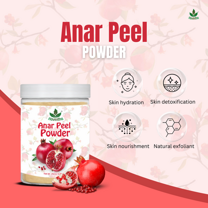 Havintha Natural Anar Peel Powder | For Glowing Skin | Herbal Skin Care | 8 oz | 250 Grams (JAR)