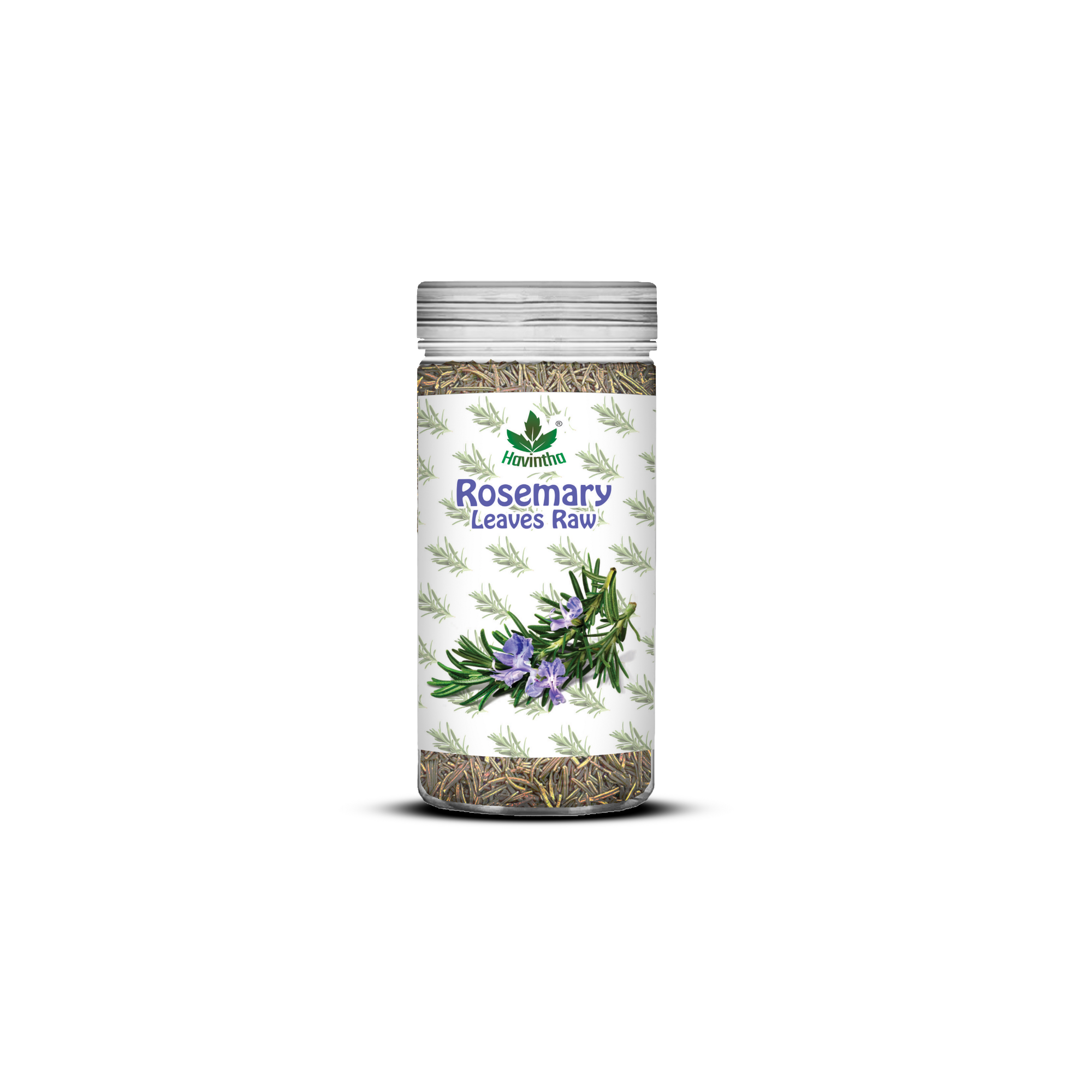 Havintha Natural Whole Rosemary Leaves | Rosemary Dried Leaves For Hair Growth | Edible Quality - JAR - 2oz | 80g