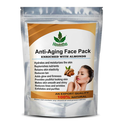 Havintha Anti-Aging Face Pack Enriched with Almonds for Skin Moisturizing, Smooth, Shiny - 8oz | 0.5lb | 227g