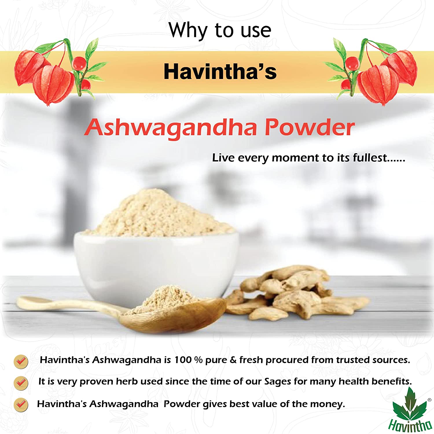 Ashwagandha Root Powder - 3.5oz  | 0.2lb | 100g