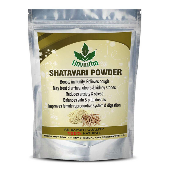 HAVINTHA shatavari powder for immunity cough cold women reproductive health stress anxiety - 8 oz | 0.5 lb | 227 gm