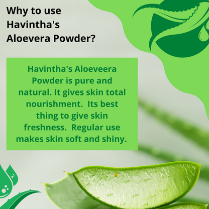 Havintha Natural Aloevera Powder for Hair Growth, Face Wash - 8 oz | 0.5 lb | 227 gm