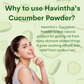 Havintha Natural Cucumber Powder for Skin Care, Health Care | Face Pack for Glowing Skin, Face Cleanser - 3.5 oz | 0.2 lb | 100 gm