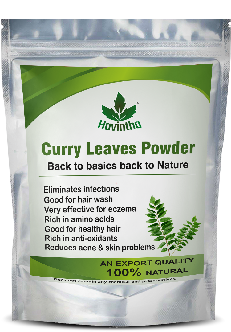 Havintha Curry Patta (Murraya koenigii) Natural Dry Curry Leaves Powder for Long, Strong and Shiny Hair - 3.5 oz | 0.2 lb | 100 gm