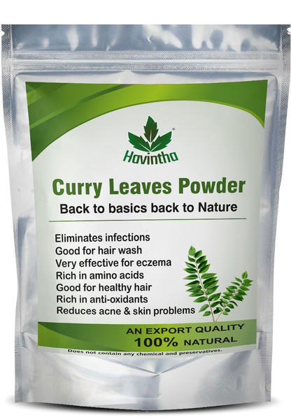 Havintha Curry Patta (Murraya koenigii) Natural Dry Curry Leaves Powder for Long, Strong and Shiny Hair - 3.5 oz | 0.2 lb | 100 gm