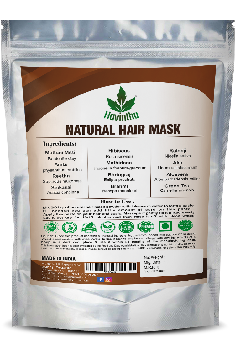 Havintha Hair Mask for Hair Fall Growth Split Ends Luster Shining Nourishment - 8 oz | 0.5 lb | 227 gm