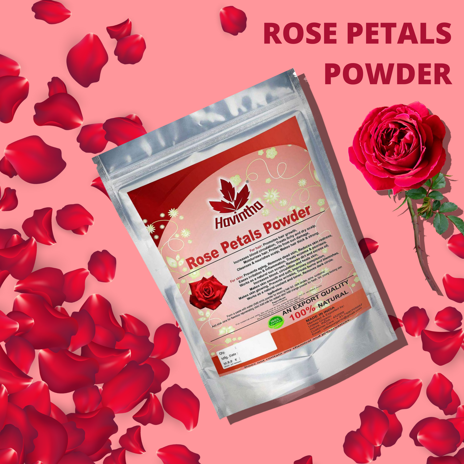  Rose Petal Powder, 8 oz