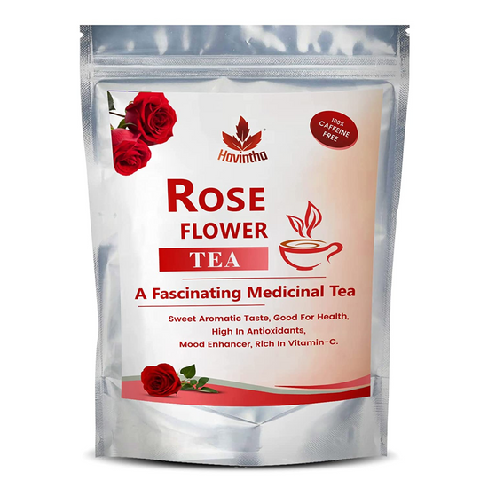 Havintha Natural Rose Tea | Herbal Tea - Rose Petals for Hair and Skin | High in Vitamin C - 1.7 oz | 0.1 lb | 50 gm