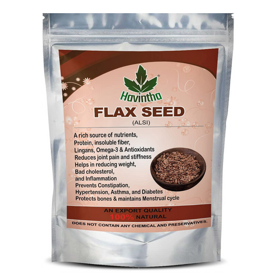 Havintha Natural Flax Seed Powder | High Fiber Food | Omega 3 - 8 oz | 0.5 lb | 227 gm