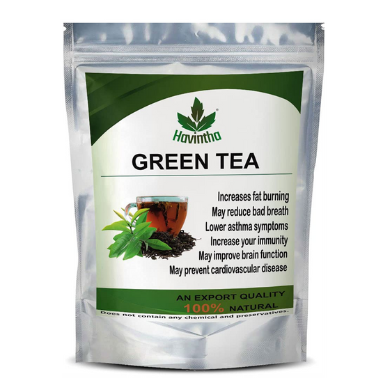 Havintha Natural Green Tea Whole Leaf for Weight loss and Boosting Immunity - 3.5 oz | 0.2 lb | 100 gm