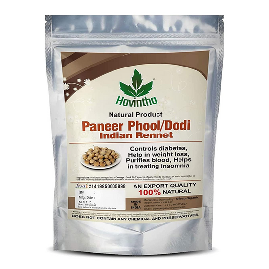 Havintha Natural Indian Paneer Phool/Paneer Doda, Dodi - Help to Diabetes and Weight Loss - 8 oz | 0.5 lb | 227 gm