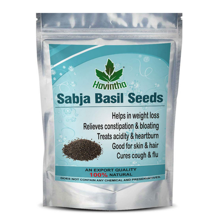 Havintha Sabja basil seeds for constipation diabetes heartburn bloating acidity weight loss 8 oz 0.5 lb 227 gm