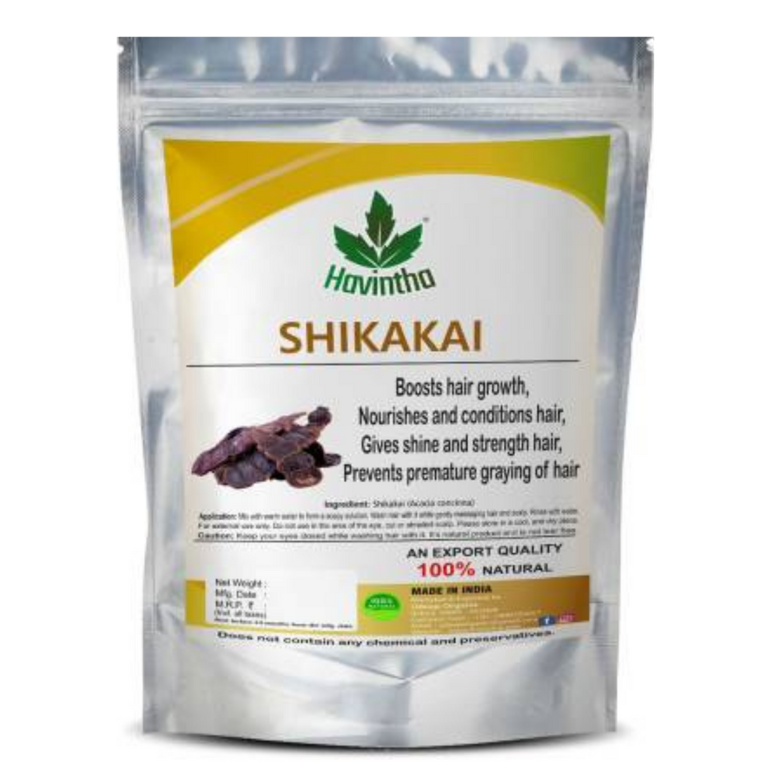 Havintha Natural Shikakai (Raw form) - 8 oz | 0.5 lb | 227 gm